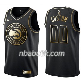 NBA Mænd Trøje Atlanta Hawks Custom Nike Sort Golden Edition Swingman